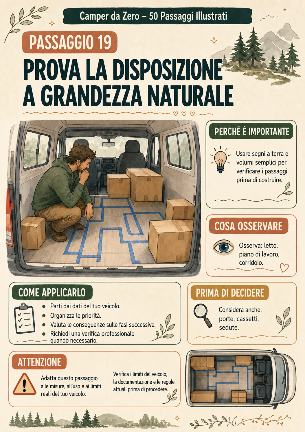 Passaggio 19: prova la disposizione in scala reale