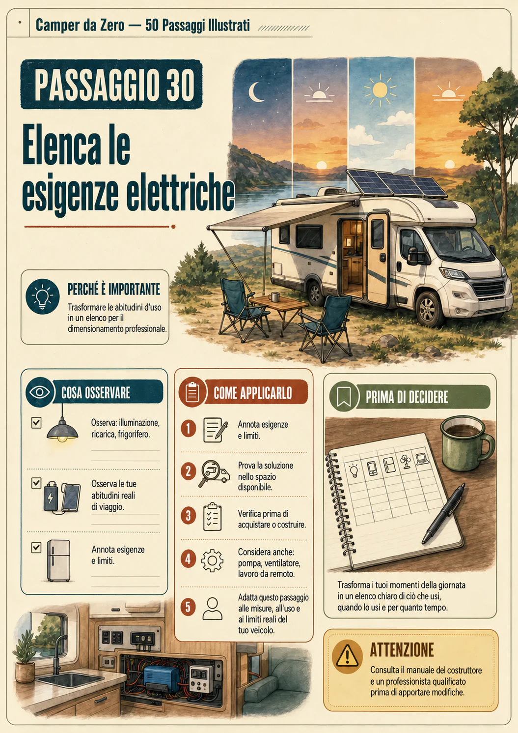 Passaggio 30: elenca il fabbisogno elettrico